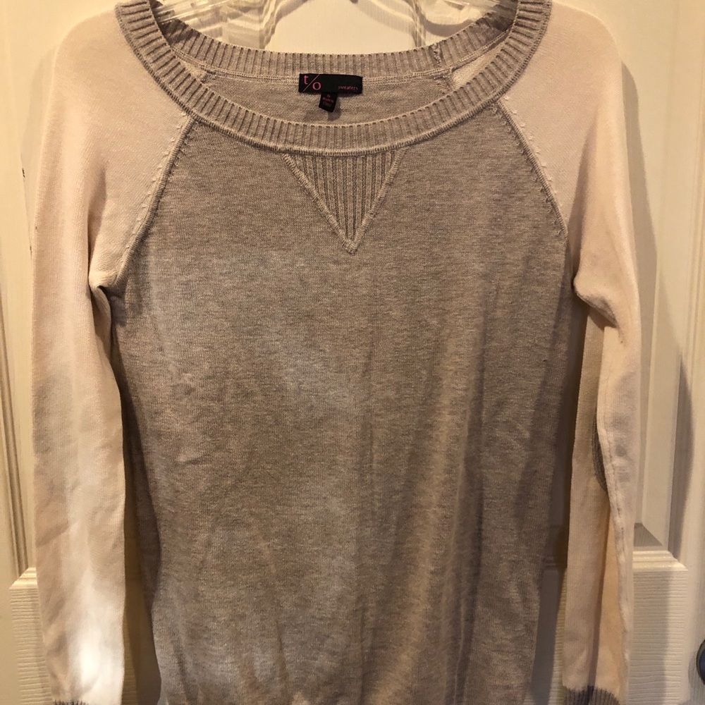 Cream and khaki sweater